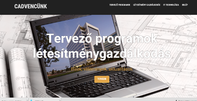 tervező program blog kezdő oldal képernyőmentése